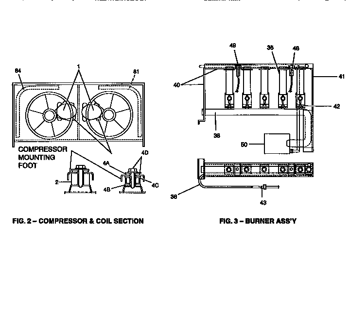 Compressor and burner assembly