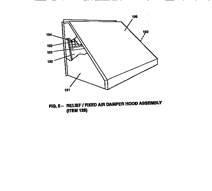 Fixed air damper hood