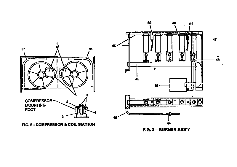 Compressor and burner assembly
