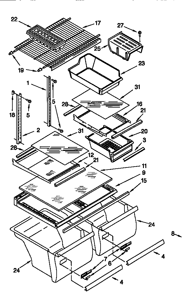 SHELVES AND ACCESSORIES