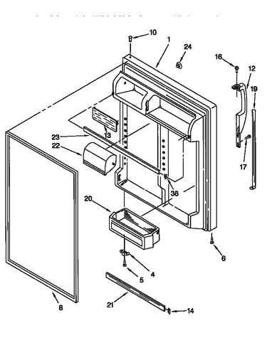 Refrigerator door