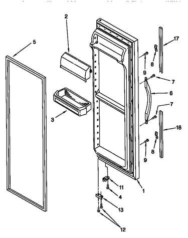 Refrigerator door