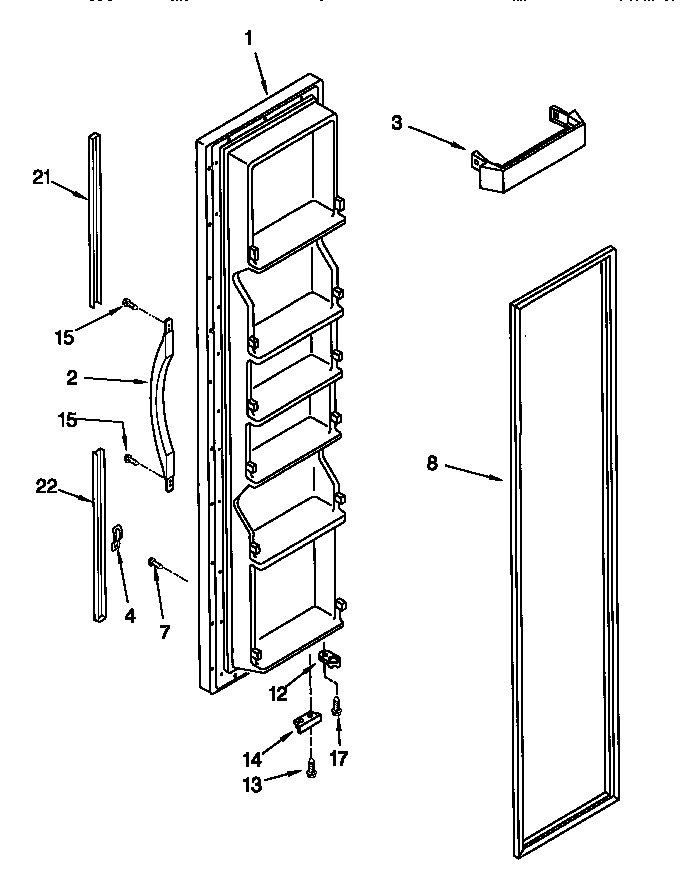 Freezer door