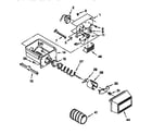 Kenmore 10657232790 motor and ice container diagram