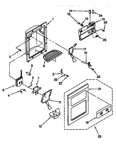 Dispenser front