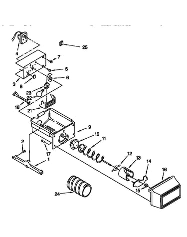 Motor and ice container