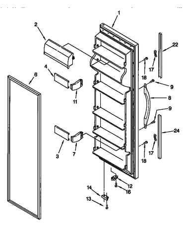 Refrigerator door