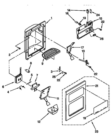 Dispenser front