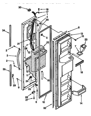 Freezer door