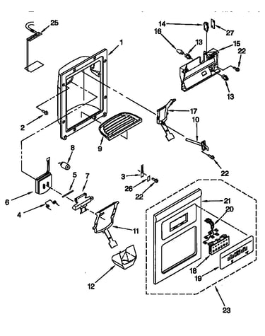Dispenser front