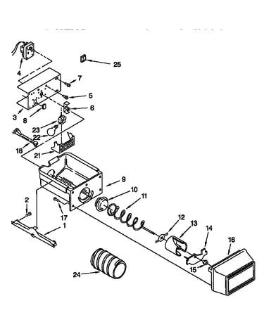 Motor and ice container