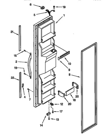 Freezer door