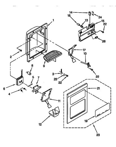 Dispenser front