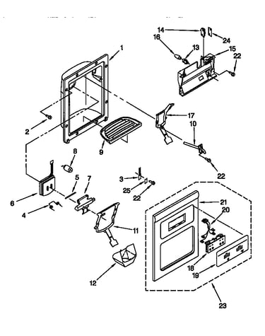 Dispenser front