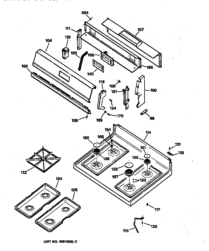 Control panel & cooktop