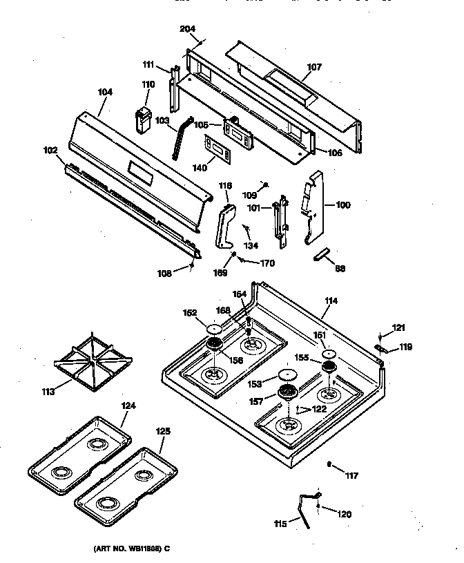 CONTROL PANEL & COOKTOP