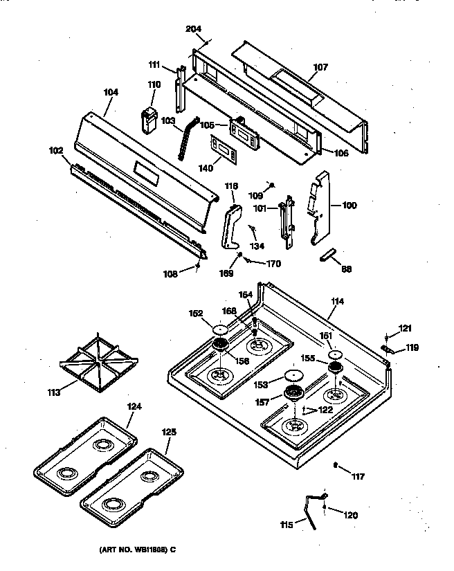Control panel & cooktop