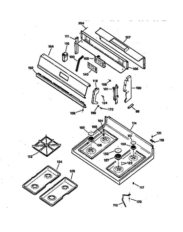 Control panel & cooktop
