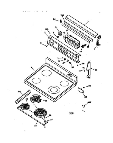 Control panel & cooktop
