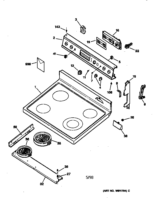 Control panel & cooktop