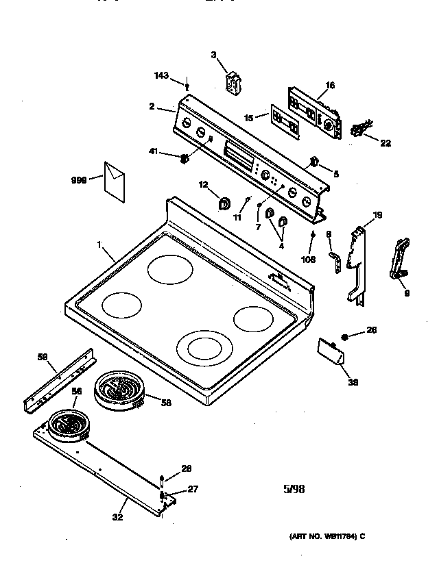 Control panel & cooktop