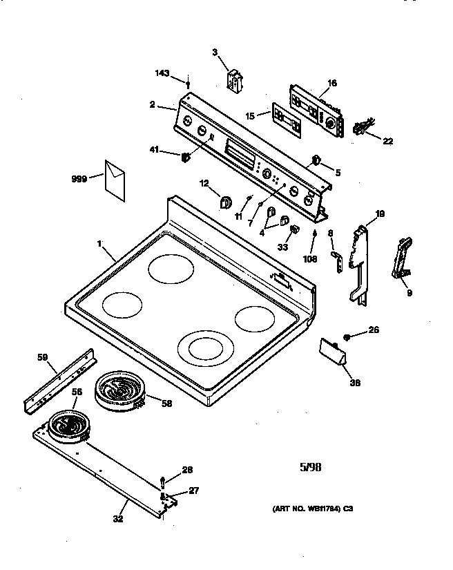 Control panel & cooktop