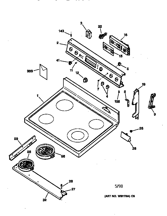 Control panel & cooktop