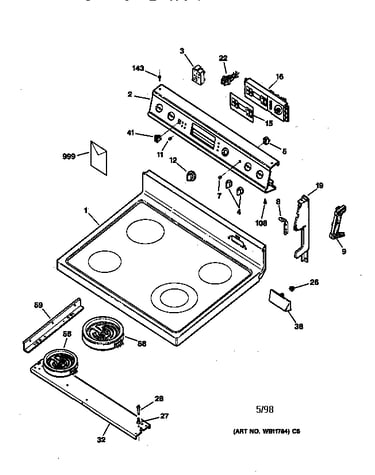 Control panel & cooktop