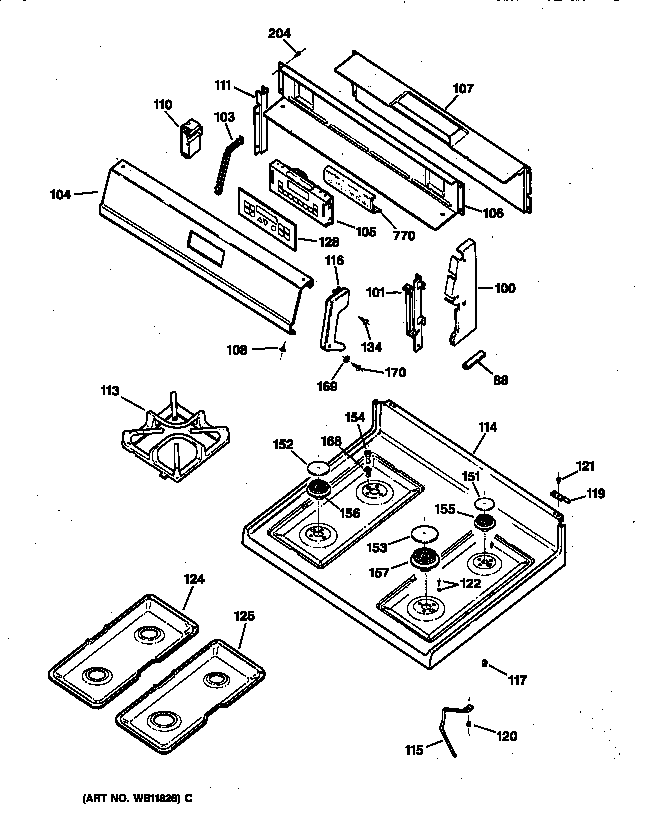 CONTROL PANEL & COOKTOP