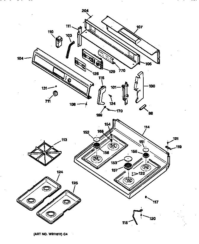 CONTROL PANEL & COOKTOP