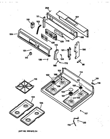 Control panel & cooktop