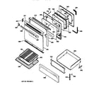 GE JGBP30AEA1AA door & drawer parts diagram