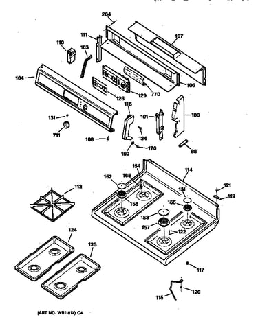 Control panel & cooktop