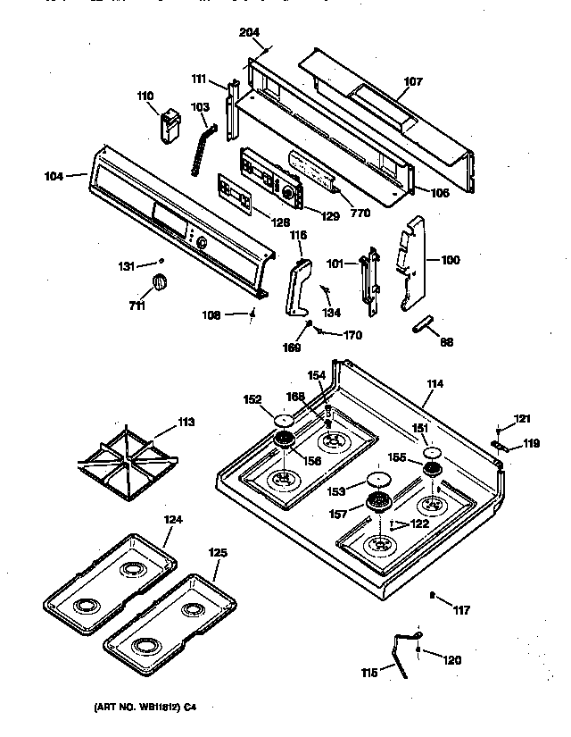 CONTROL PANEL & COOKTOP