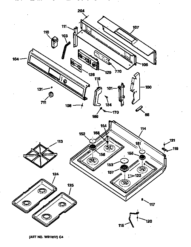 CONTROL PANEL & COOKTOP