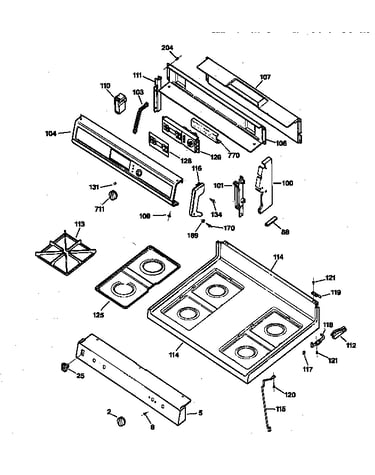 Control panel & cooktop