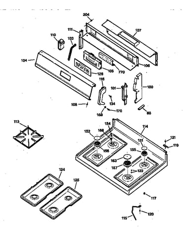 Control panel & cooktop