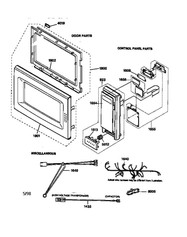 Control panel, door & misc. parts