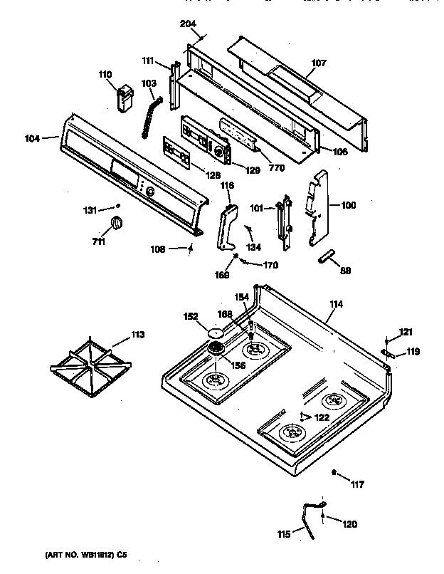Control panel & cooktop