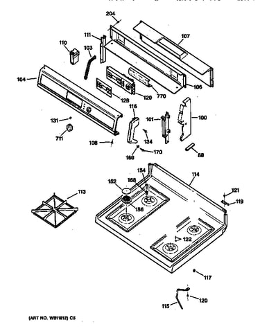 Control panel & cooktop