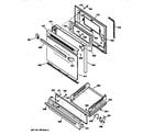 GE JGSS05BEA1BB door & drawer parts diagram