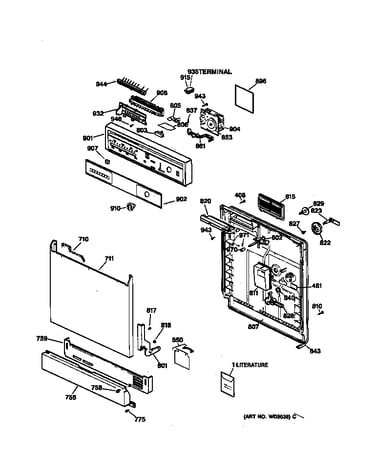 Escutcheon & door assembly