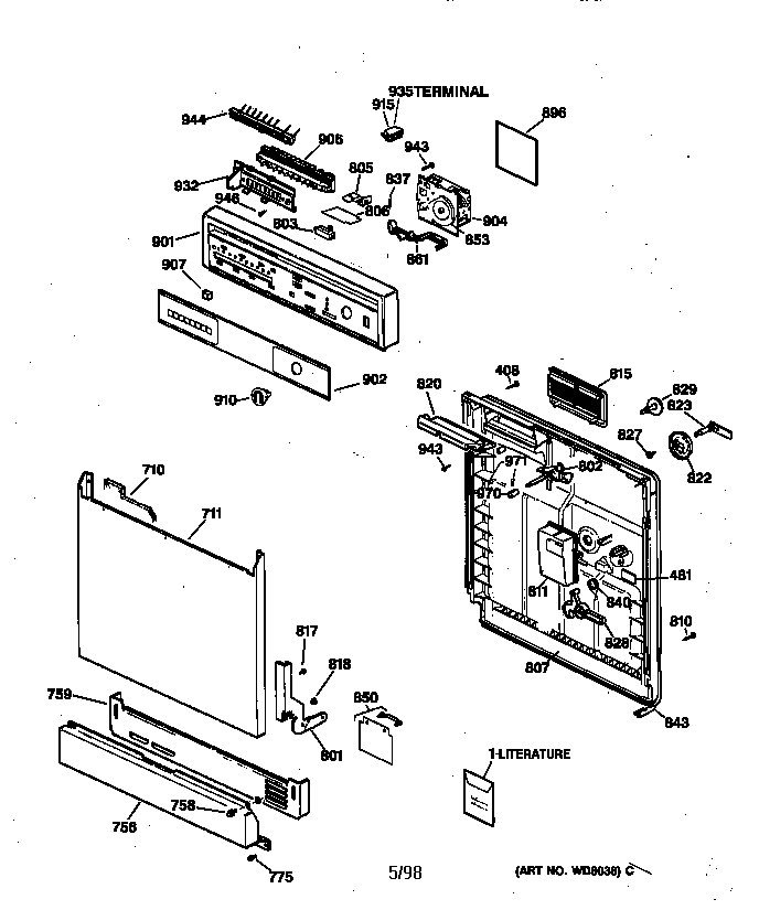 Escutcheon & door assembly
