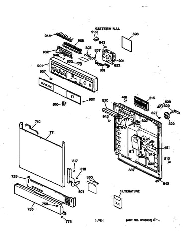 Escutcheon & door assembly