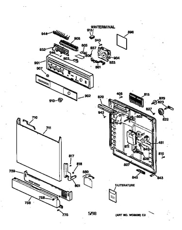 Escutcheon & door assembly