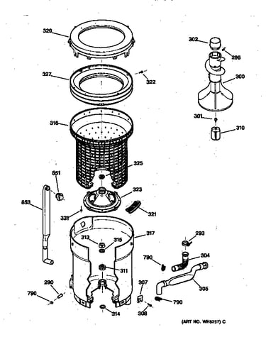 Tub, basket & agitator