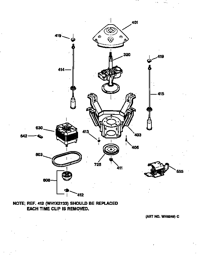 Suspension, pump & drive components