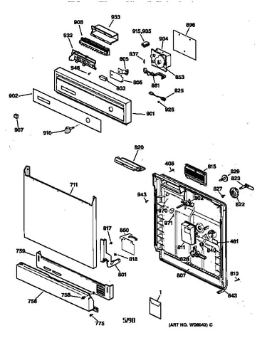 Escutcheon & door assembly