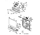 Hotpoint HDA3430Z01WW escutcheon & door assembly diagram