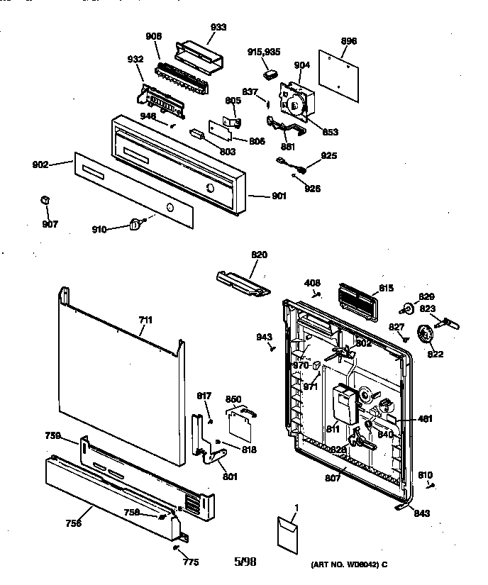 Escutcheon & door assembly